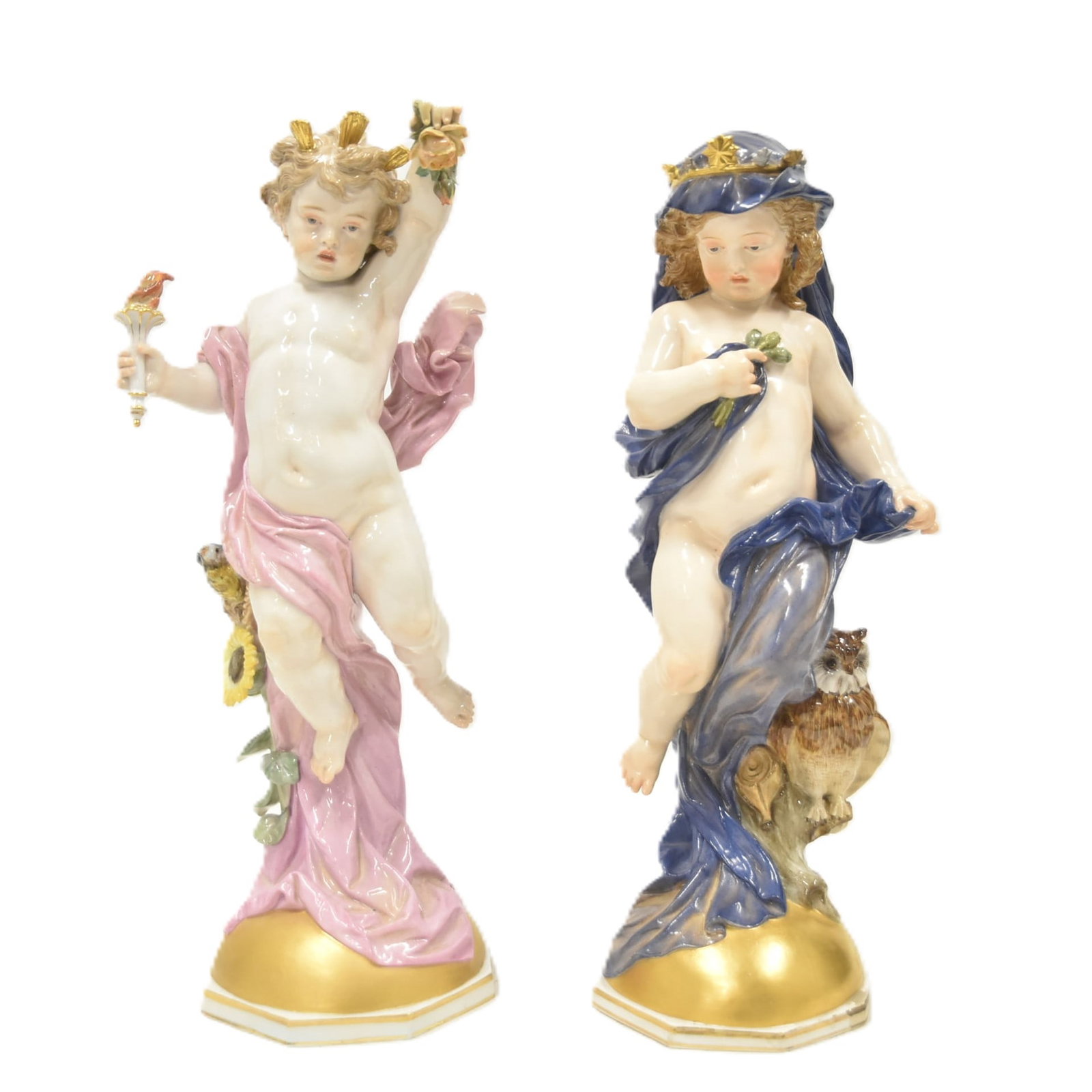 (Pr) MEISSEN PORCELAIN DAY & NIGHT FIGURES (1 of 20)
