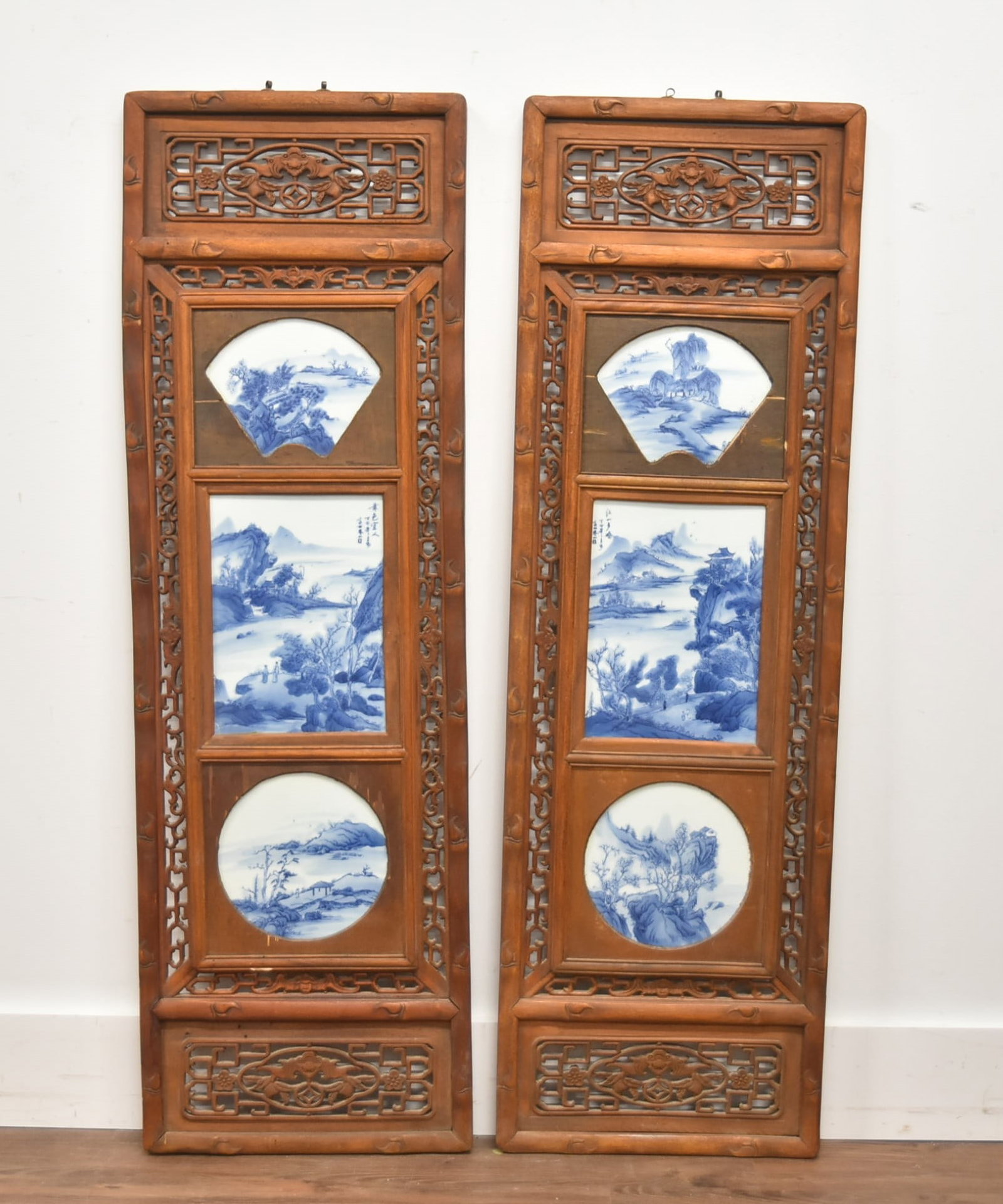 (Pr) CHINESE PORCELAIN INSERT WALL PANELS (1 of 14)