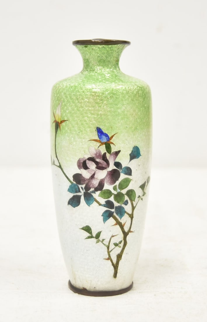 JAPANESE CLOISONNE CABINET VASE (1 of 11)