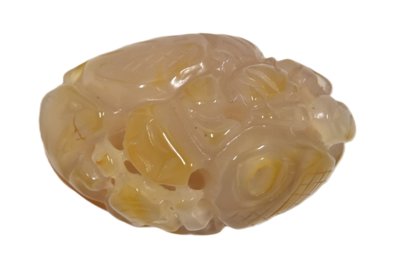 CHINESE CARVED CARNELIAN AGATE ORNAMENT (1 of 7)