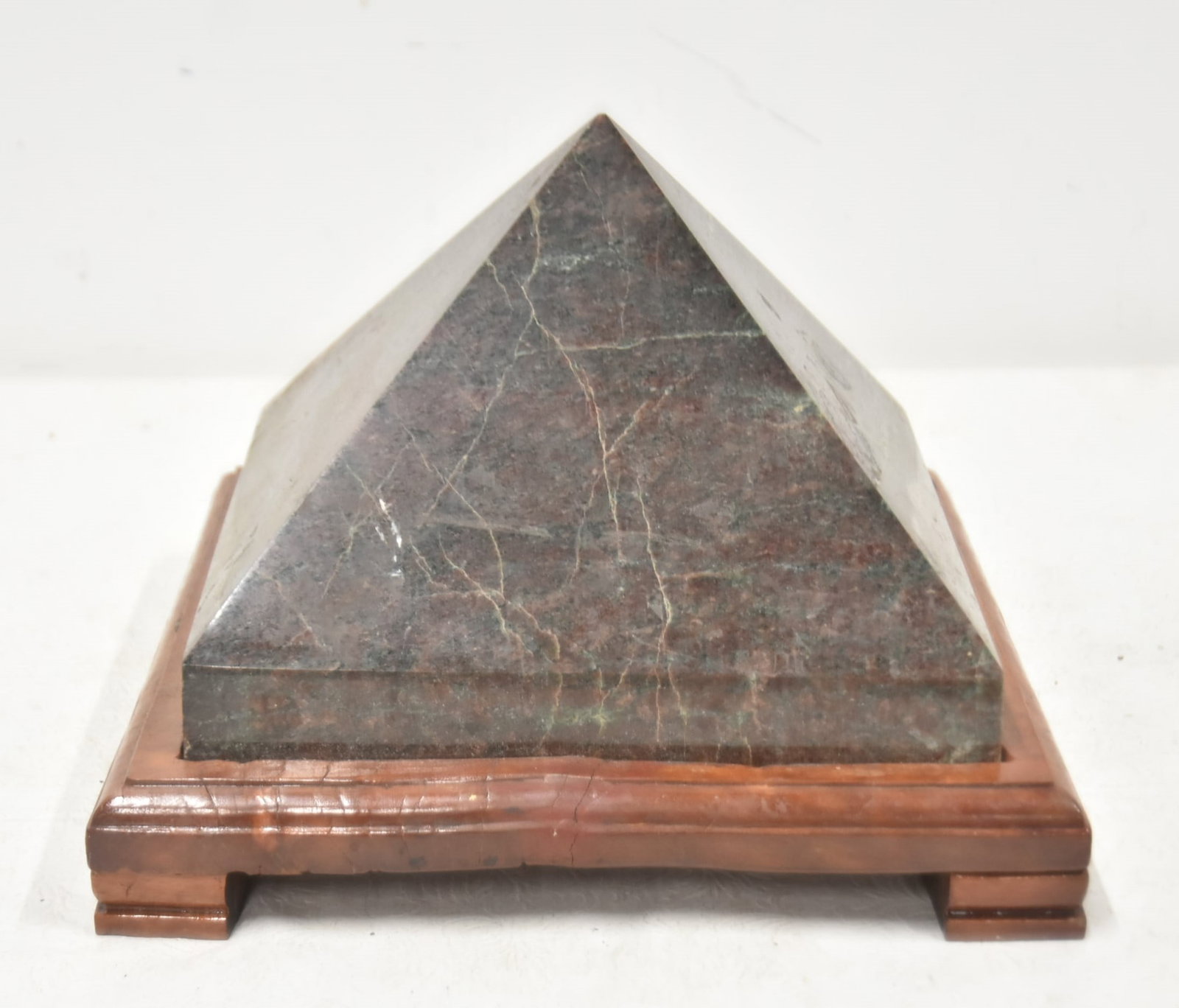 MARBLE SPECIMEN PYRAMID ON STAND (1 of 8)