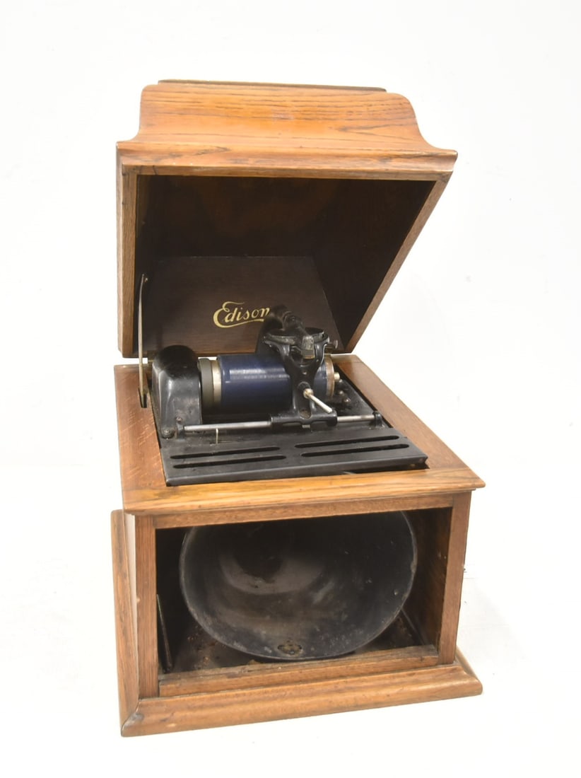 OAK EDISON AMBEROLA PHONOGRAPH (1 of 6)