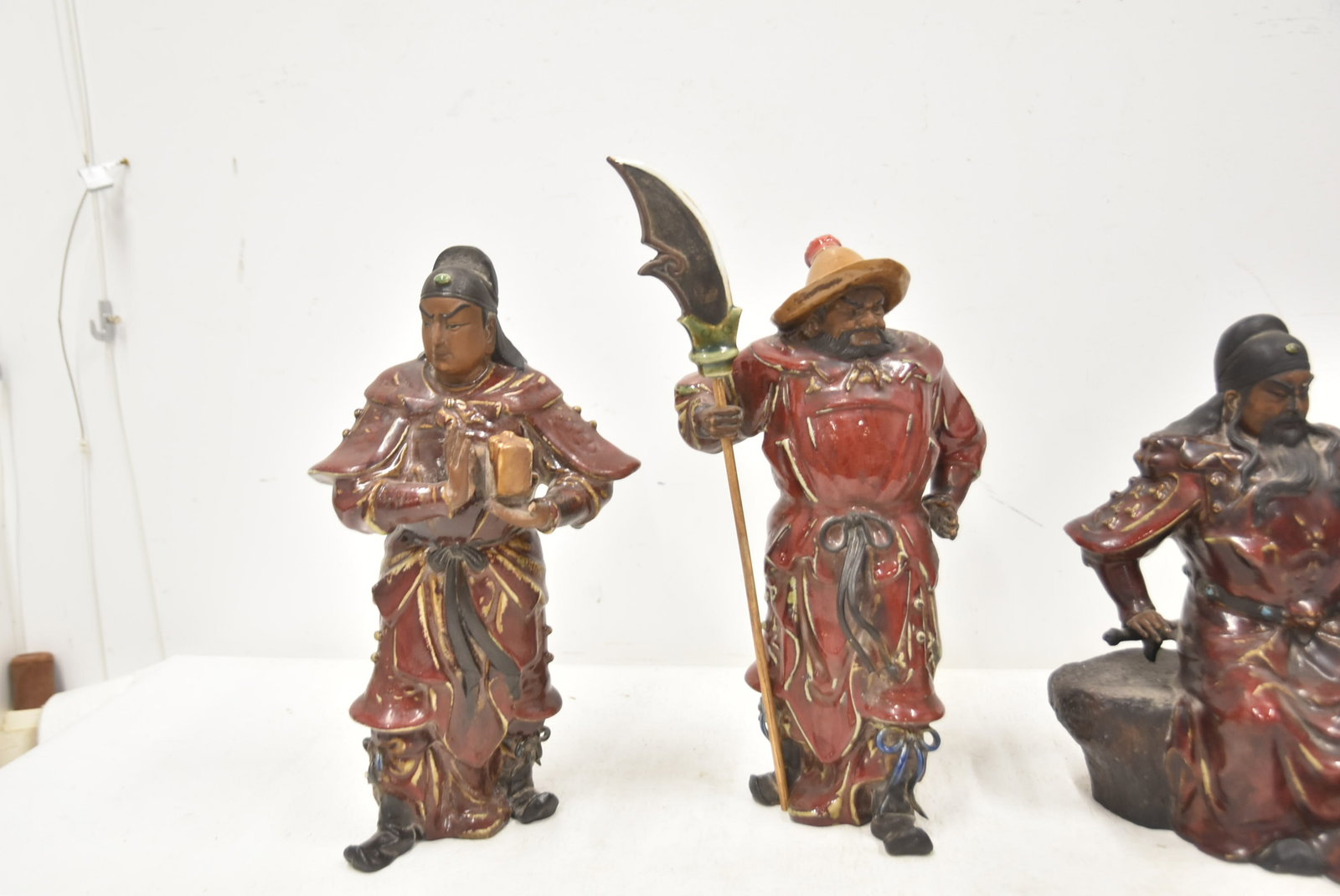(3) CHINESE EARTHEWARE GENERALS - 2