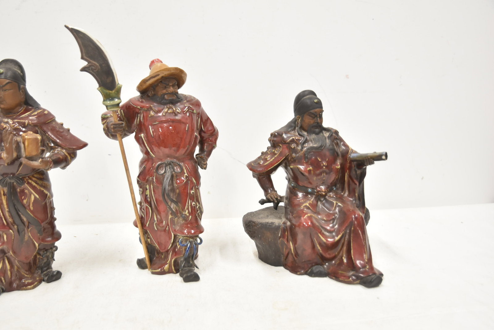 (3) CHINESE EARTHEWARE GENERALS - 3