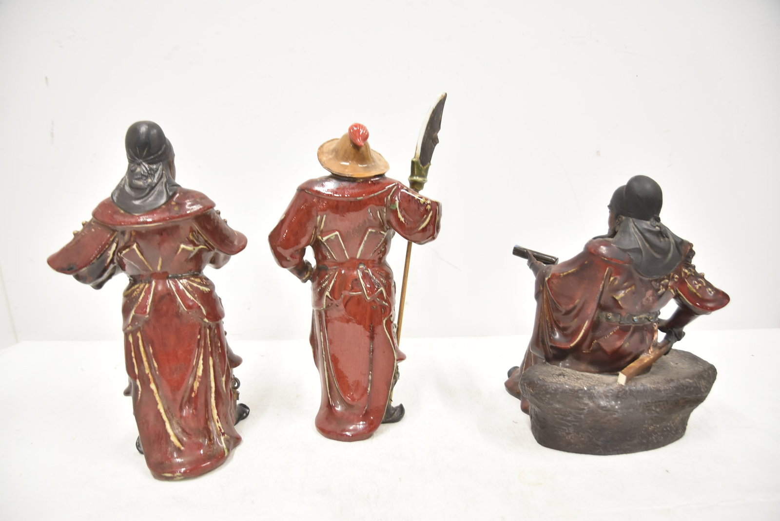 (3) CHINESE EARTHEWARE GENERALS - 5