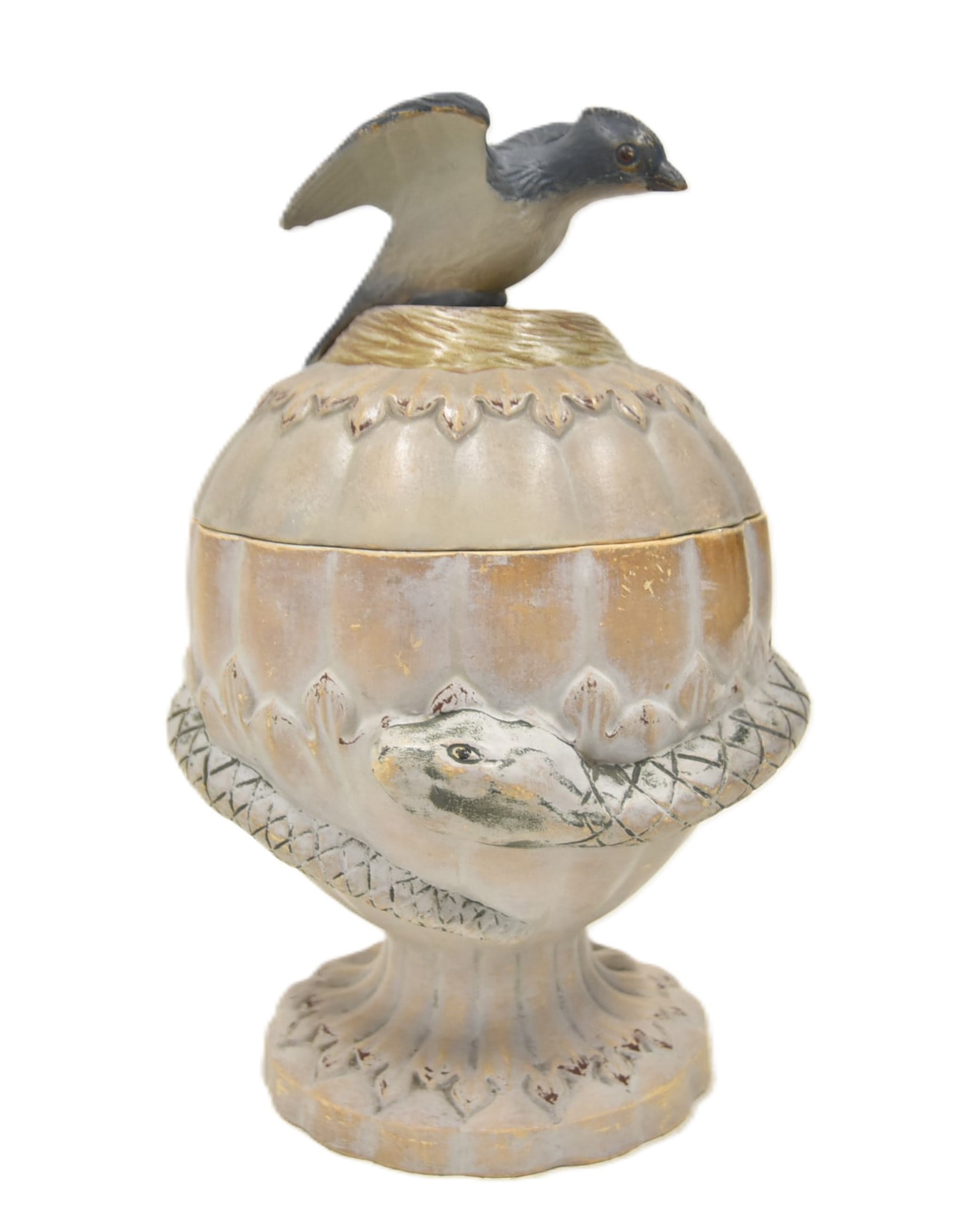 ANTIQUE TERRACOTTA TOBACCO JAR (1 of 13)