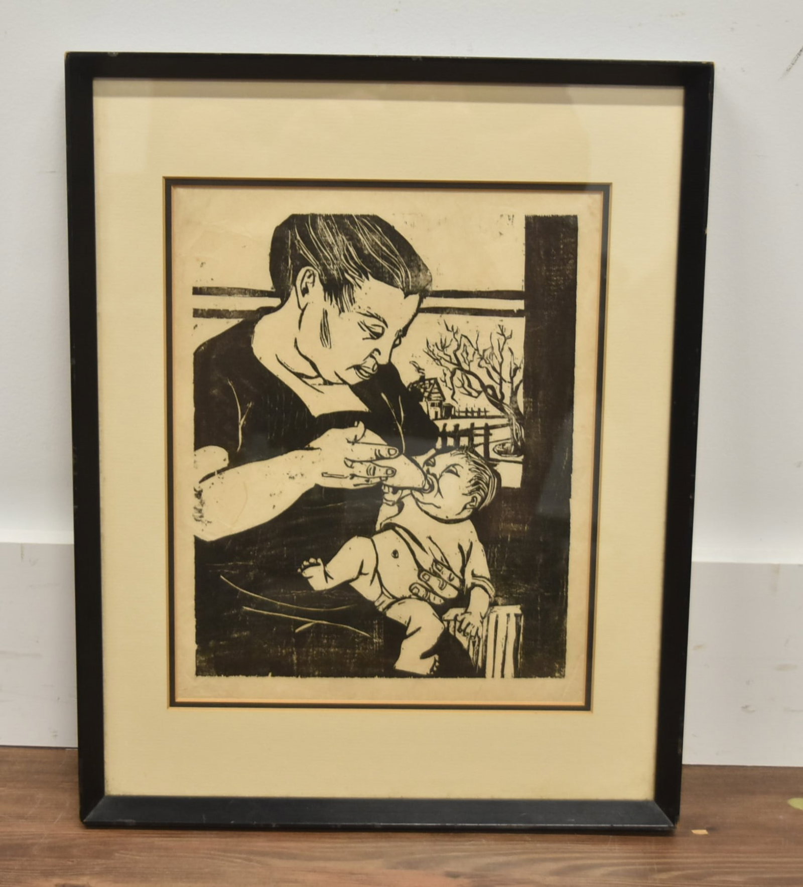 RUTH LEAF MOTHER & CHILD WOODBLOCK PRINT (1 of 6)