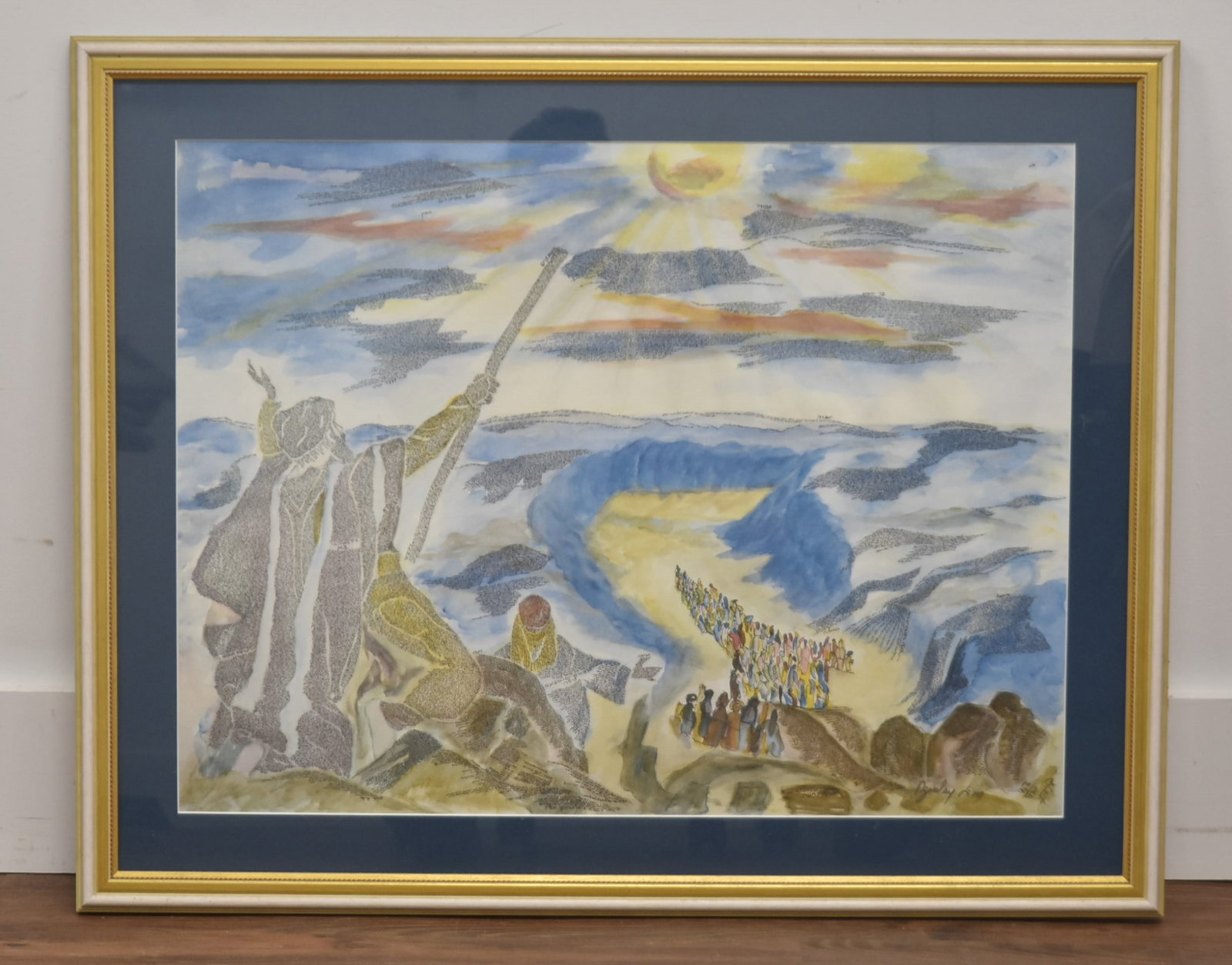 LEON AZOULAY "MOSES & THE RED SEA" SIGNED PRINT (1 of 9)
