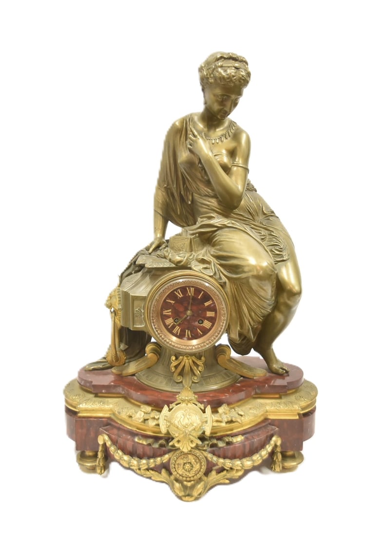 JEAN JULES SALMSON BRONZE PANDORA CLOCK (1 of 15)