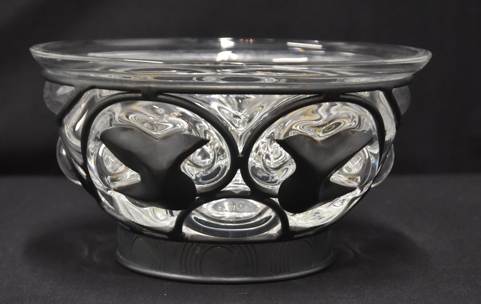 DAUM FRANCE CREEP LEAD & CRYSTAL BOWL (1 of 15)