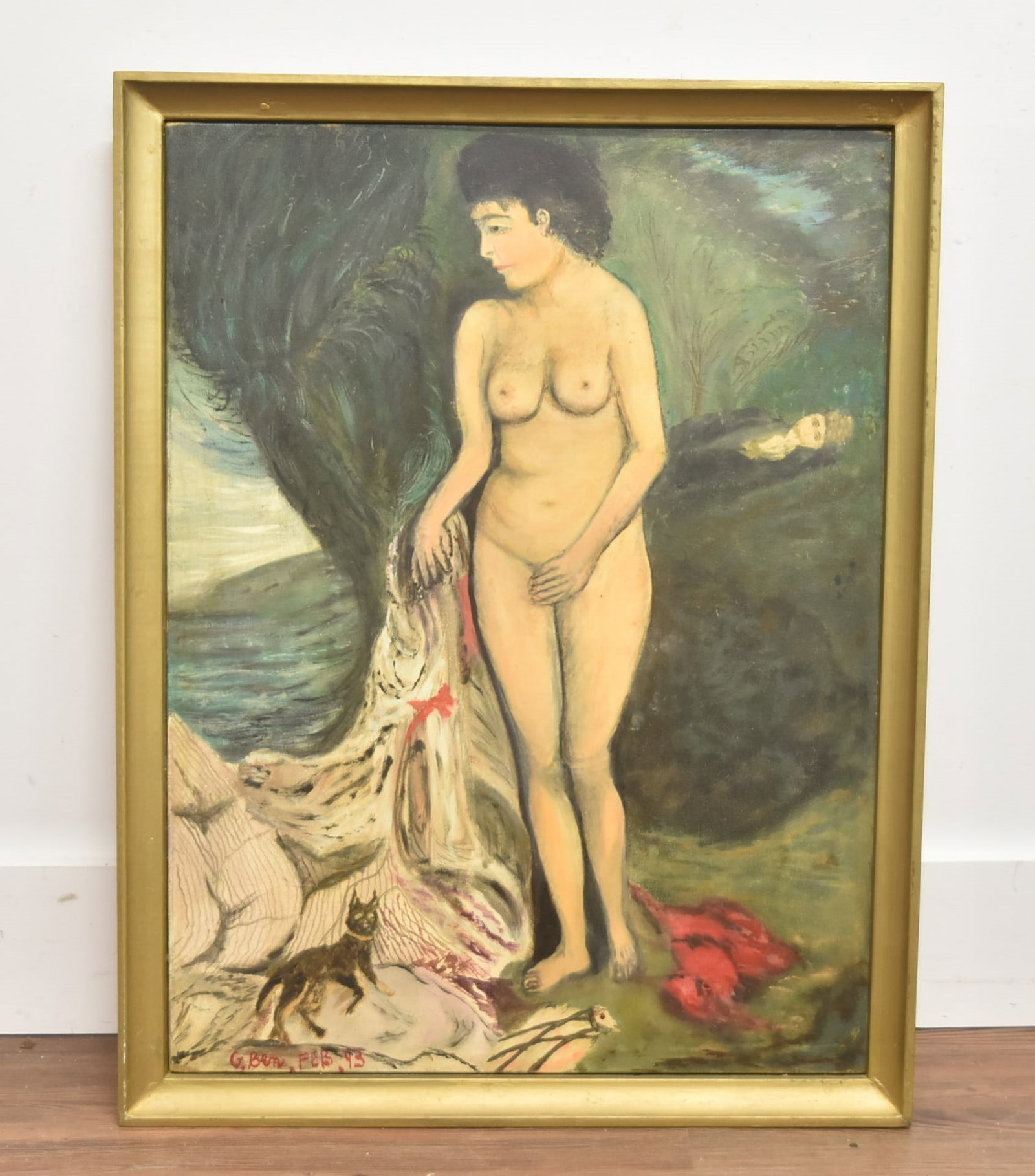 OIL ON CANVAS FEMALE NUDE STUDY PAINTING (1 of 16)