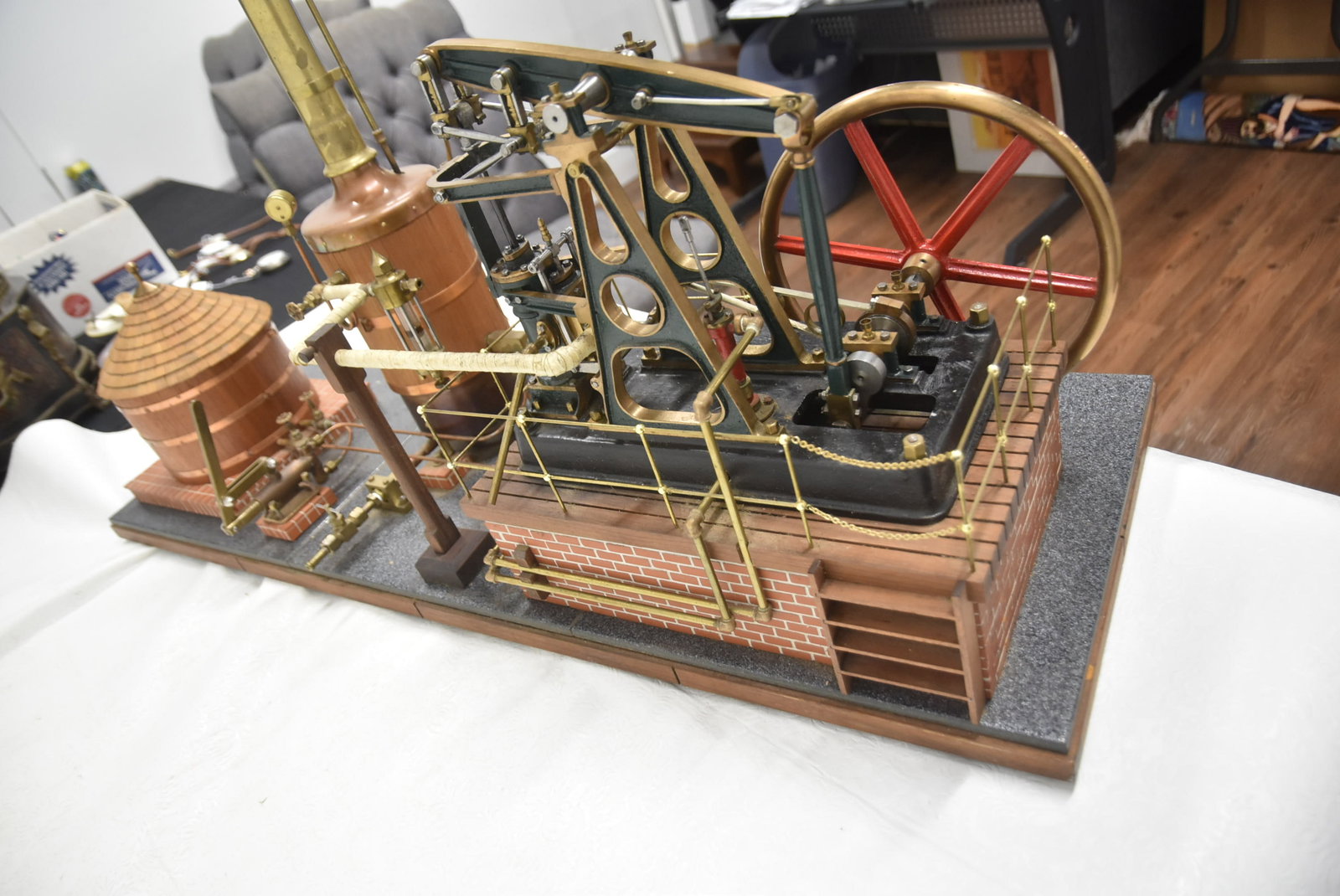 LARGE ENGINERED MODEL STEAM ENGINE & BOILER - 16