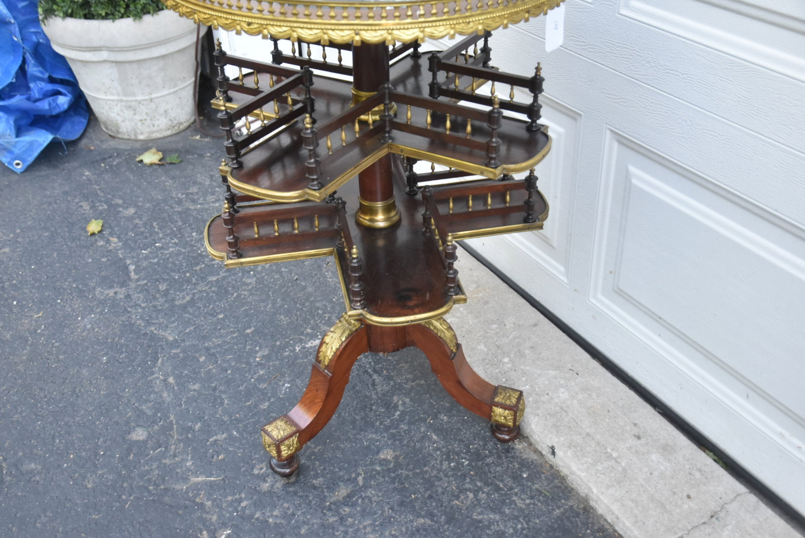 19thC BRONZE MOUNTED BOOK CAROUSEL TABLE - 10