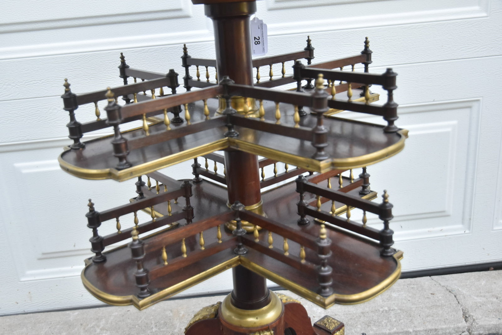 19thC BRONZE MOUNTED BOOK CAROUSEL TABLE - 13