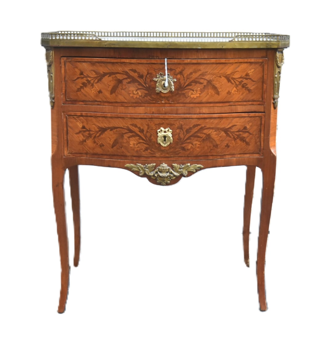 FRENCH LXV STYLE MARBLE TOP CHEST (1 of 10)