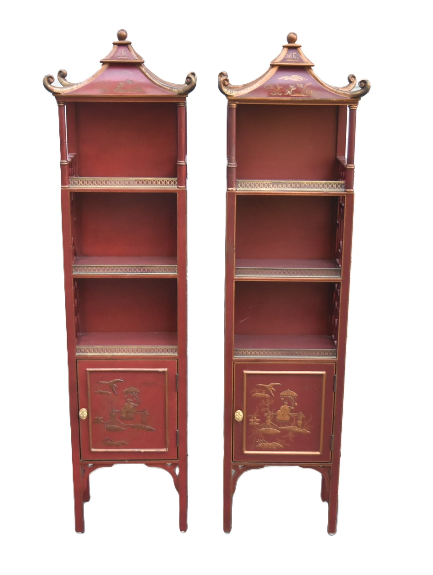 (Pr) CHINOISERIE PAGODA ETAGERE CABINET (1 of 16)