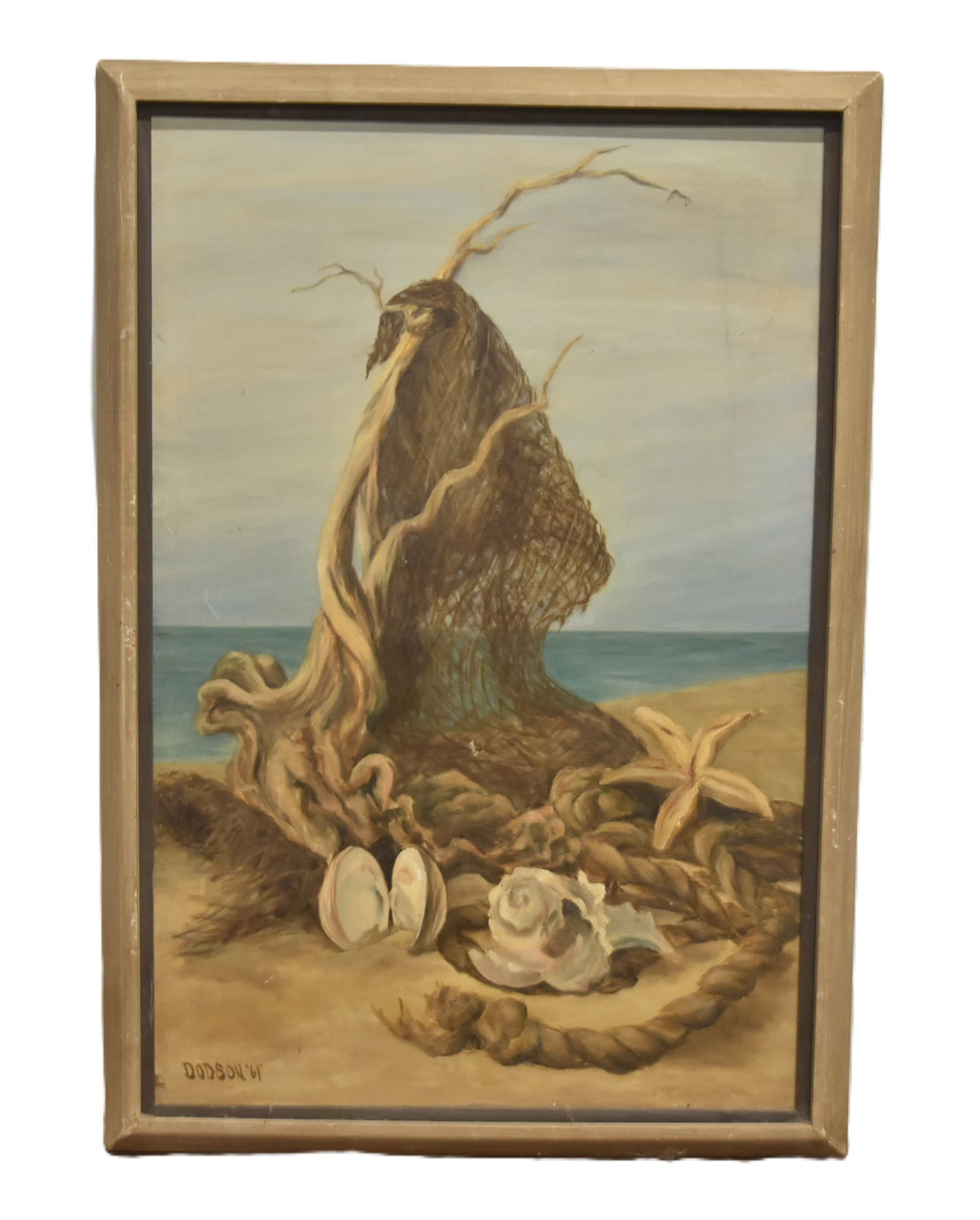 LILIAN DOBSON , OIL ON CANVAS BEACH DRIFTWOOD (1 of 11)
