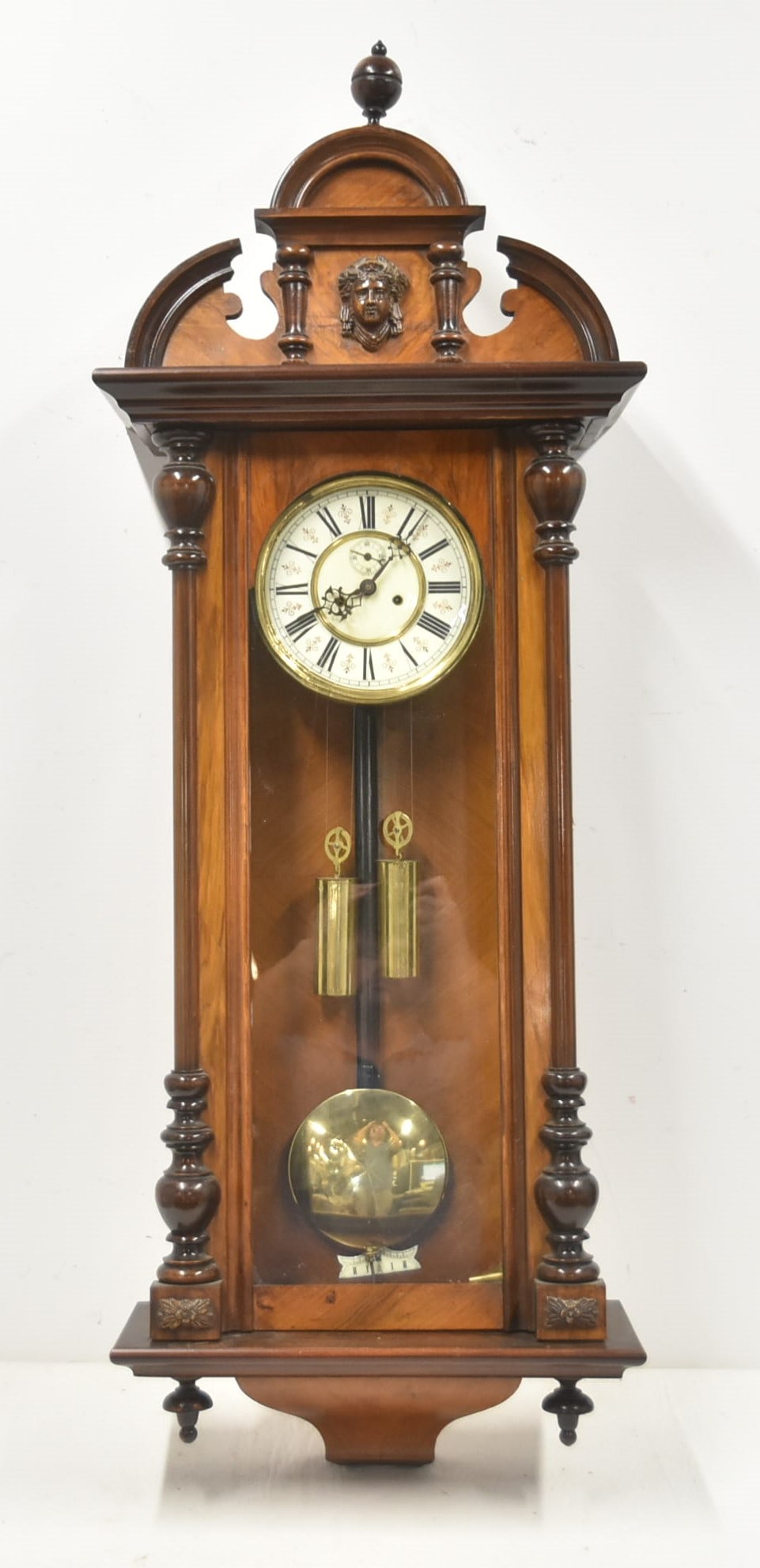 ANTIQUE 1880s VIENNA REGULATOR WALL CLOCK (1 of 11)