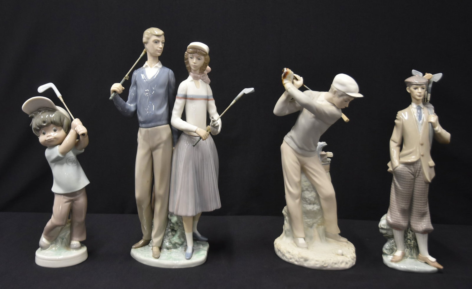 (4) LLADRO GOLFER FIGURINES (1 of 10)