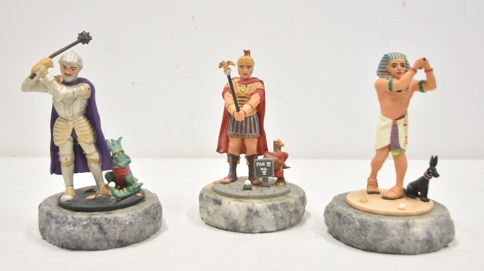 (3) RON LEE ENAMELED BRONZE GOLFERS (1 of 13)