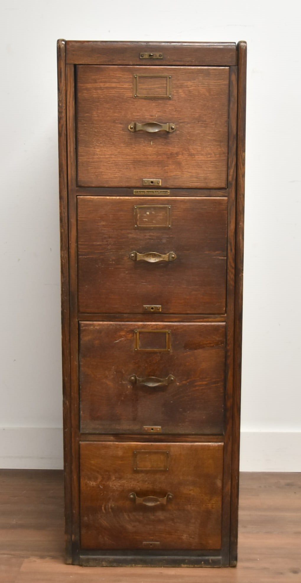 4-DRAWER TIGER OAK FILE CABINET (1 of 11)