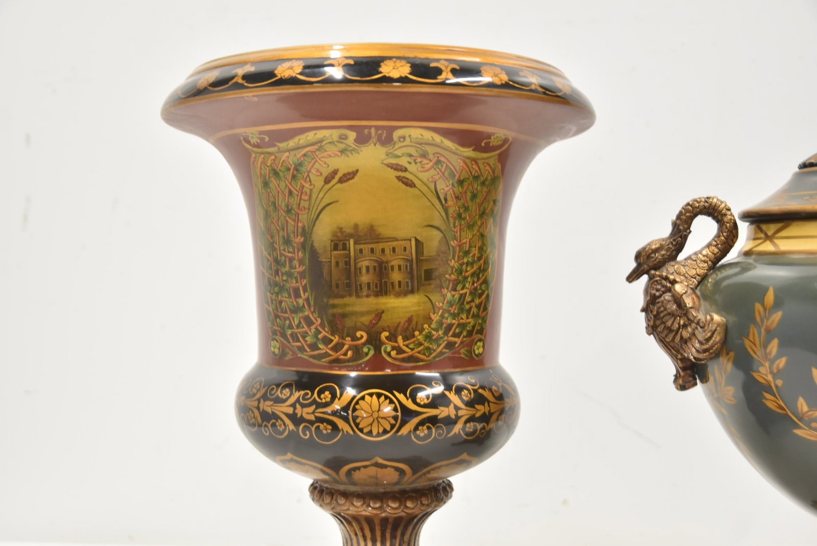 (2) DECORATIVE URNS - 2