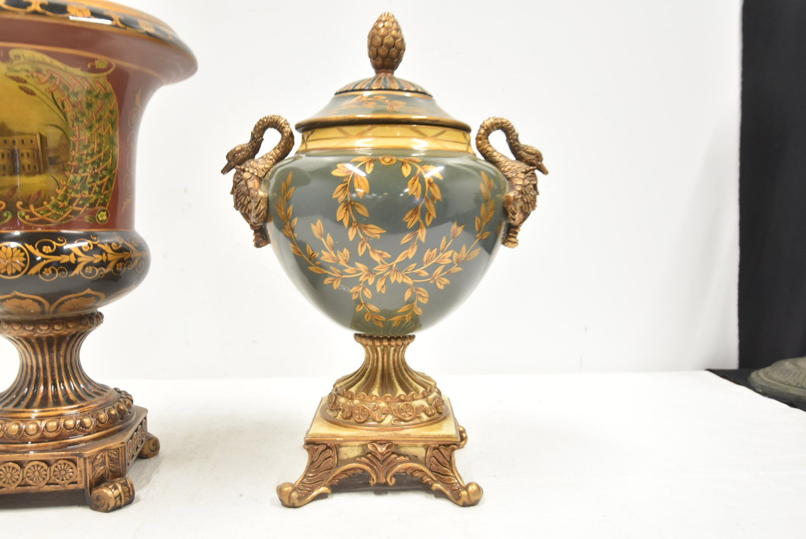 (2) DECORATIVE URNS - 4