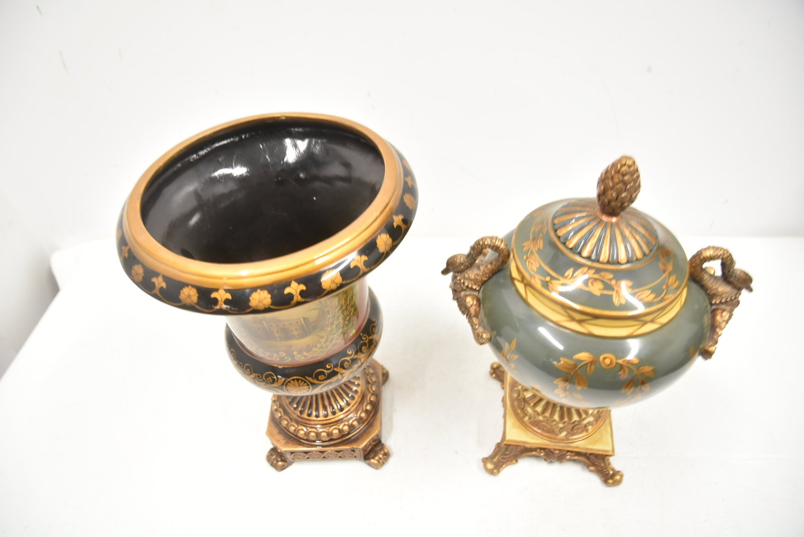 (2) DECORATIVE URNS - 6
