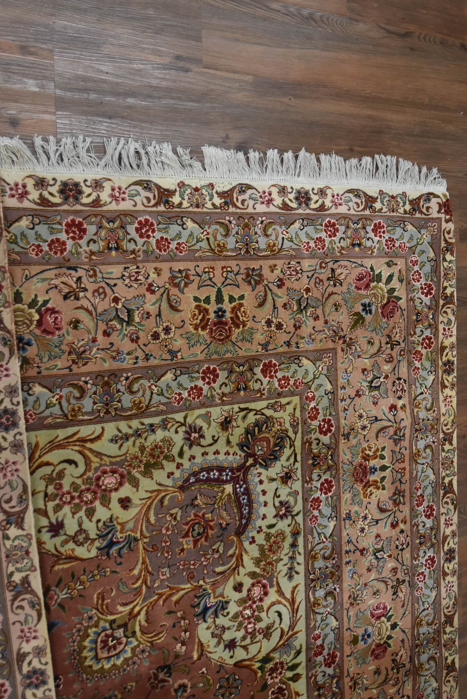 FINE ANTIQUE 10' x 13' TABRIZ CARPET - 15