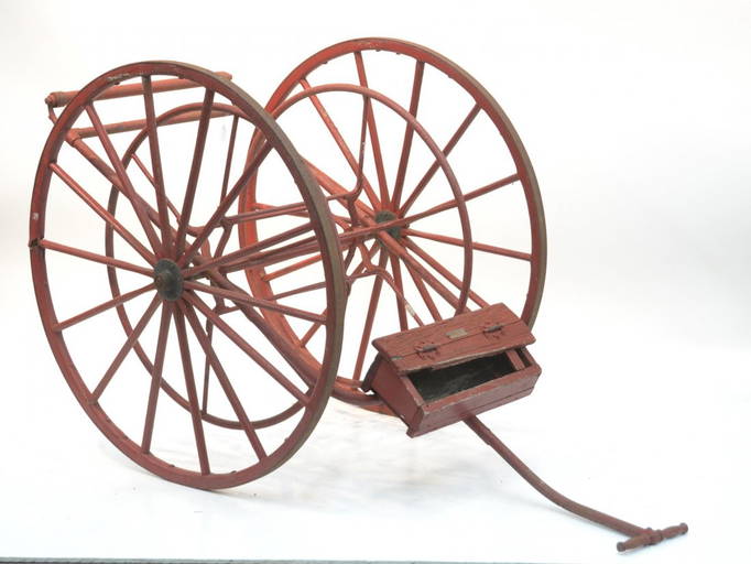 Antique Wirt & Knox Iron Fire Hose Wagon