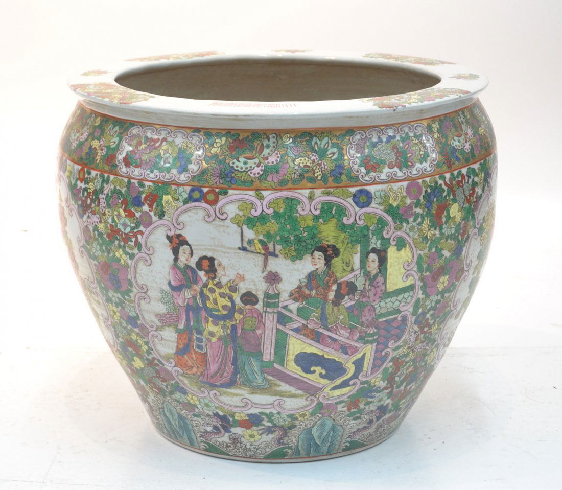 LARGE ORIENTAL FISH BOWL - 21" x 19"