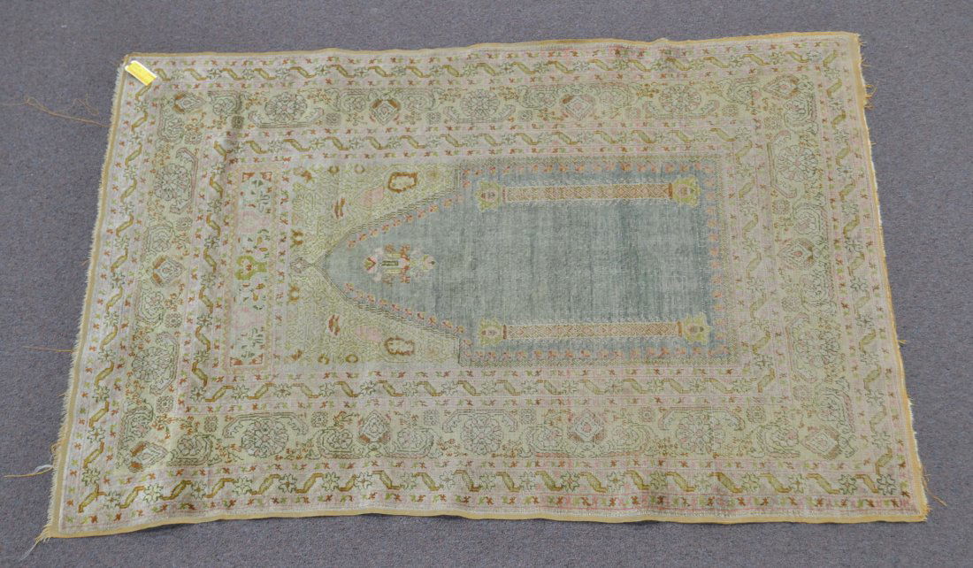 TURKISH SILK RUG - 3' 11" x 5' 6": TURKISH SILK RUG - 3' 11" x 5' 6"