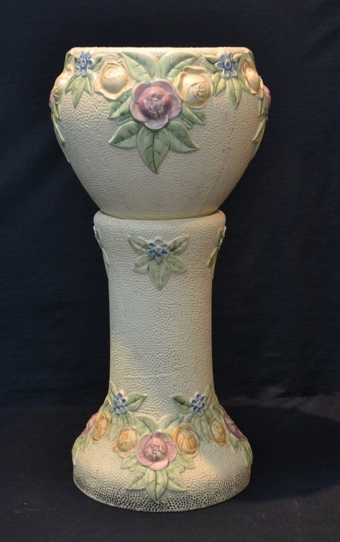 ROSEVILLE ROZANE POTTERY JARDINIERE & PEDESTAL