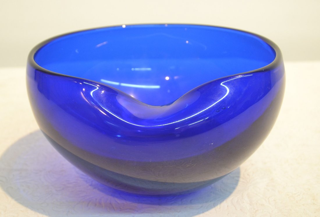 COBALT ELSA PERRETTI FOR TIFFANY BOWL - 7" x 4": COBALT ELSA PERRETTI FOR TIFFANY BOWL - 7" x 4"