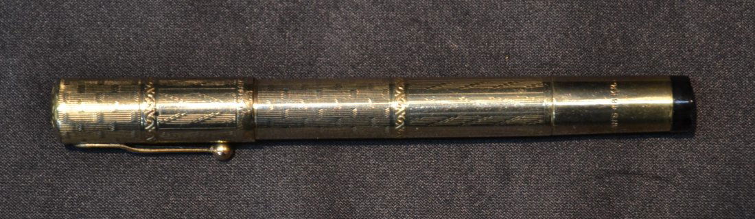 FILLED 18kt ROLLED GOLD WATERMAN IDEAL FOUNTAIN: PEN - 5" LONG