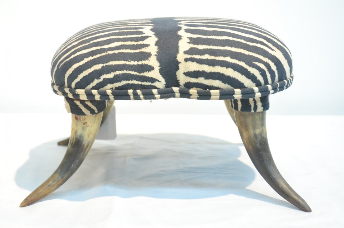 HORN LEG FOOTSTOOL - 12" x 8": HORN LEG FOOTSTOOL - 12" x 8"