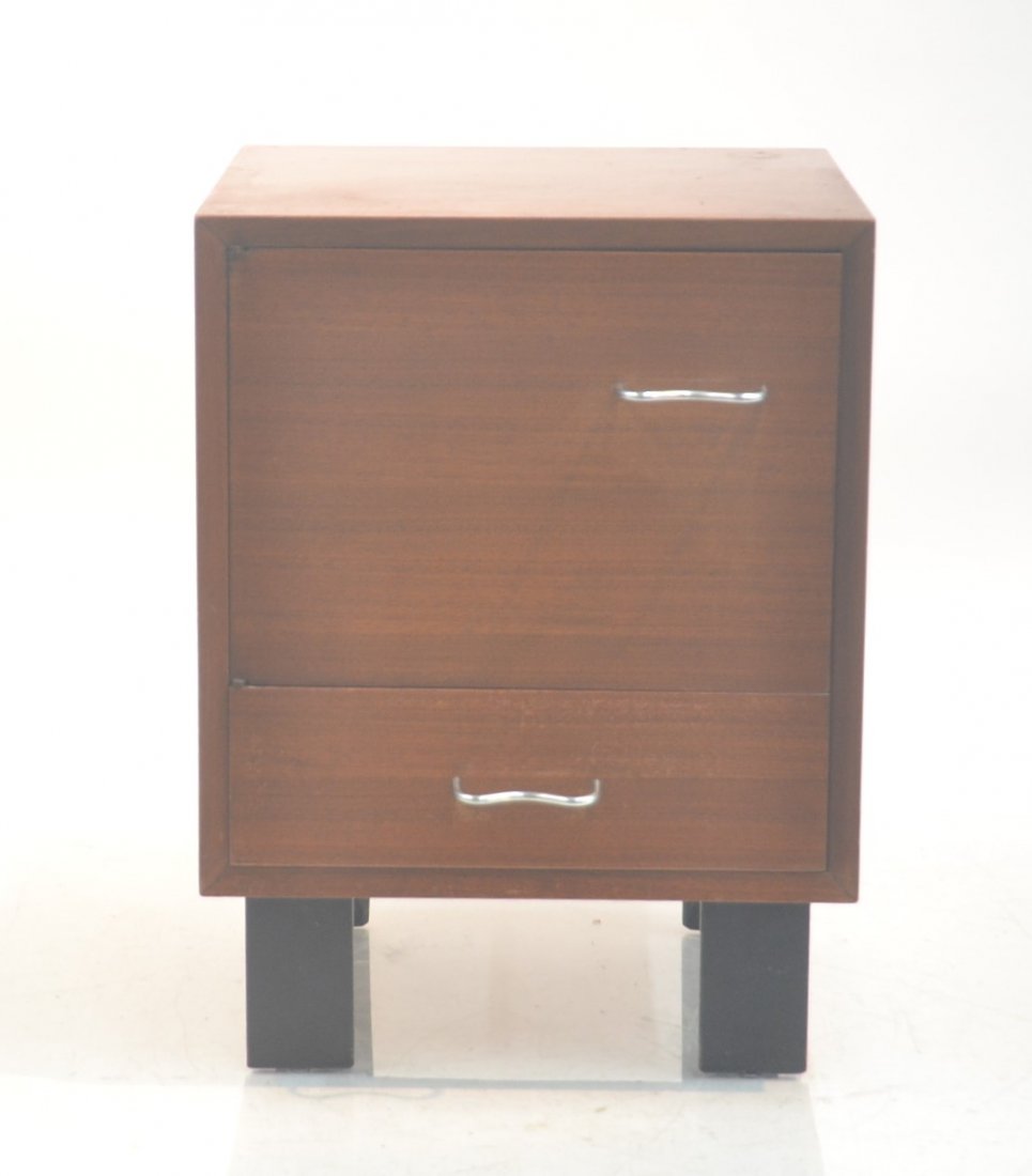 MODERN GEORGE NELSON FOR HOWARD MILLER: END TABLE - 18" x 18 1/2" x 24"