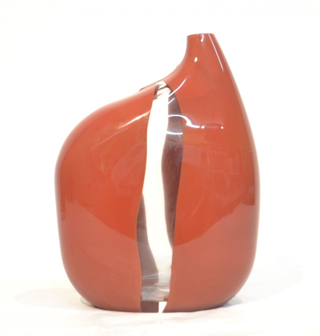 DES SERGIO ASTI GLASS VASE - 9" x 12": DES SERGIO ASTI GLASS VASE - 9" x 12"