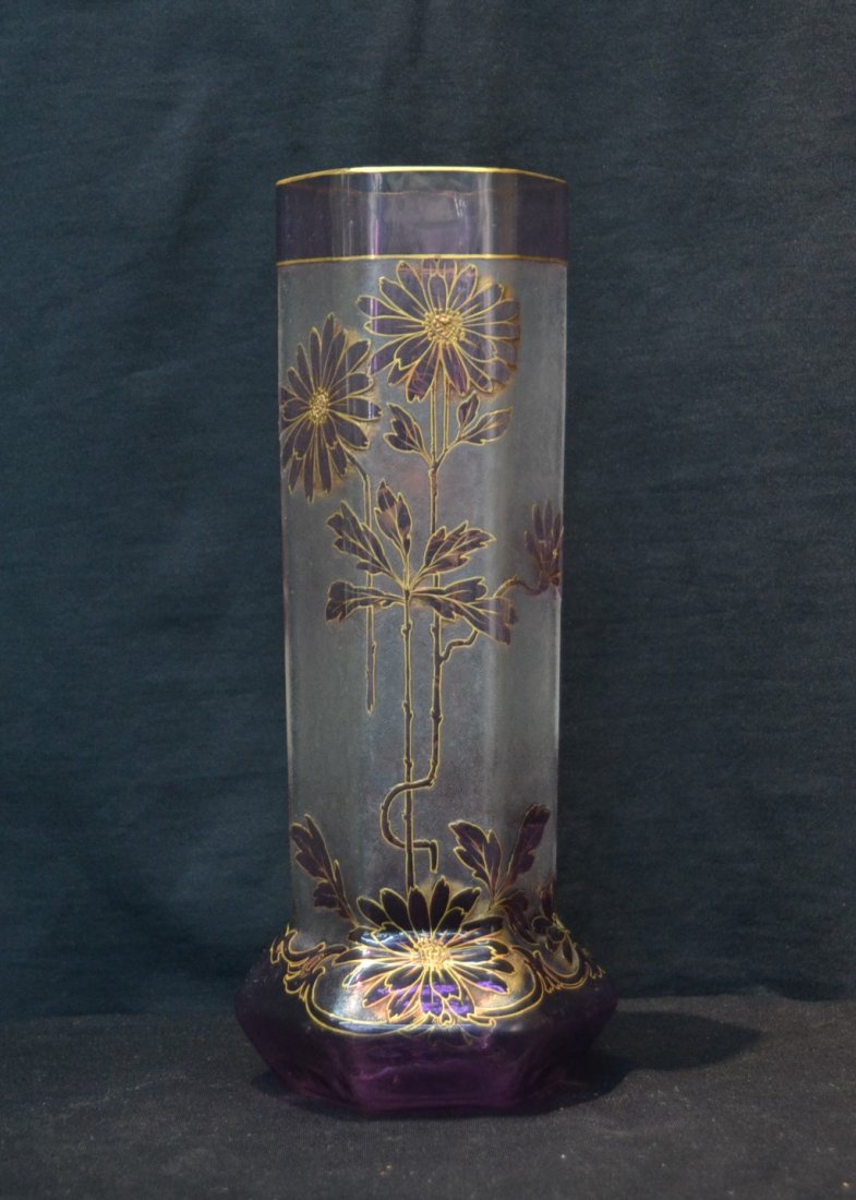 NOUVEAU STYLE MOSER VASE - 5 1/2' x 12" (1 of 4)