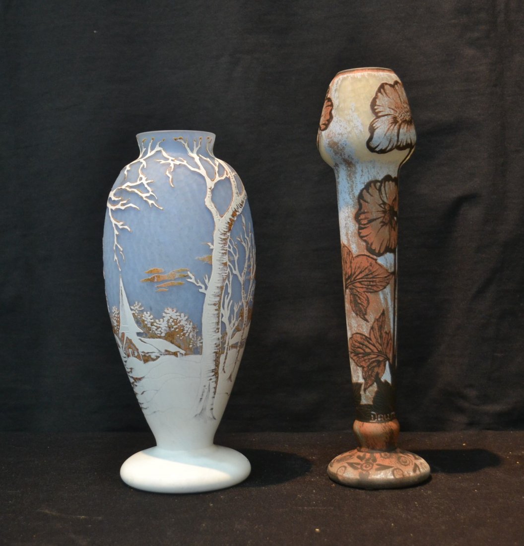 (2) CONTEMPORARY ART GLASS VASES INCLUDING (1 of 7)