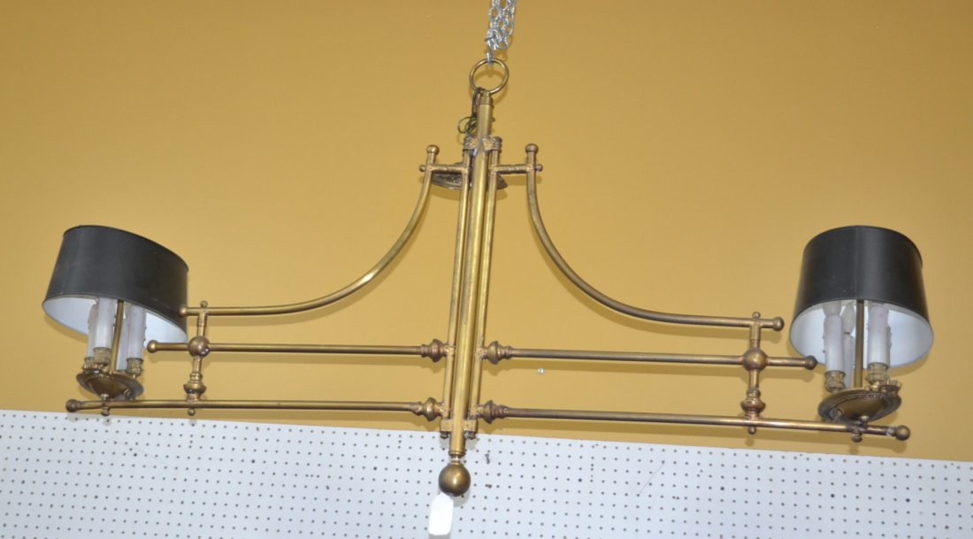 ANTIQUE BRASS BOUILLOTTE FIXTURE: 58" x 32"