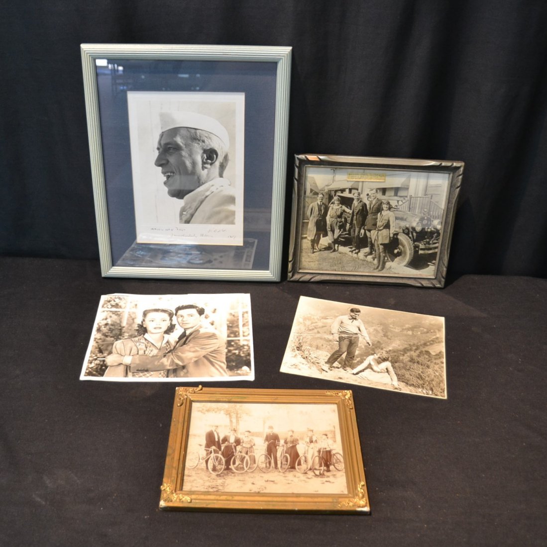 VINTAGE TOM MIX PHOTO , JOHN GARFIELD & NANCY: COLEMAN PHOTO , 1924 CHARLIE CHAPLIN PHOTO & SIGNED PHOTO