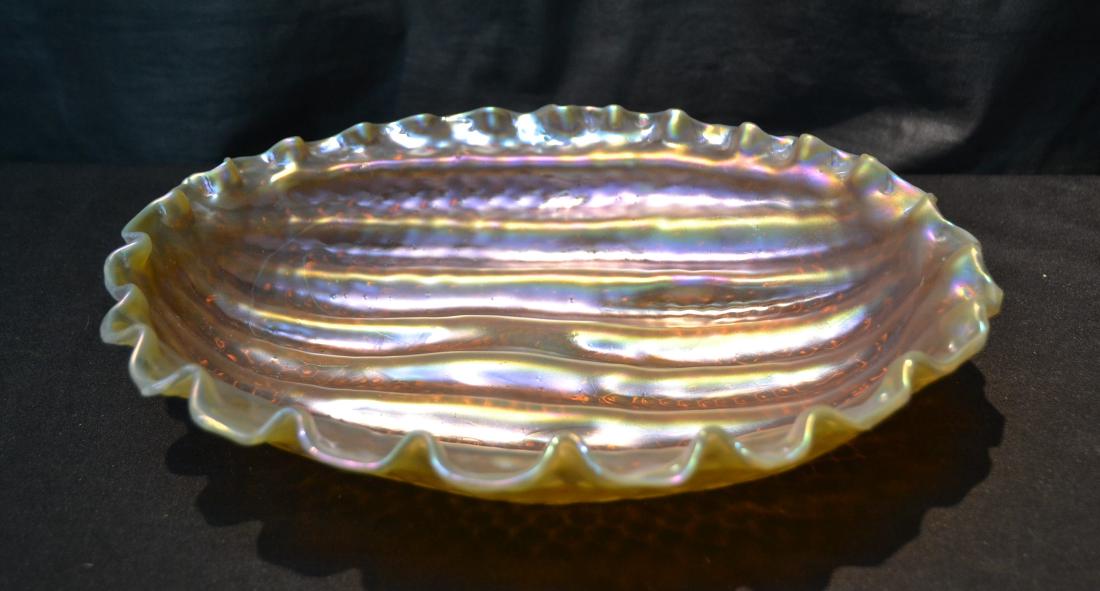 LOETZ WATERMELON PATTERN ART GLASS BOWL: 10 1/4" x 12 1/2"