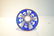 BLUE BOHEMIAN VASE WITH HAND PAINTED FLOWERS - 7