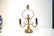 GILT METAL LAMP WITH BUST OF WOMAN IN CENTER - 2