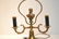 GILT METAL LAMP WITH BUST OF WOMAN IN CENTER - 3