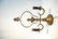 GILT METAL LAMP WITH BUST OF WOMAN IN CENTER - 6