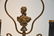 GILT METAL LAMP WITH BUST OF WOMAN IN CENTER - 7