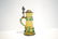 GLASS & PEWTER EWER WITH RAISED DECORATIONS - 2