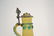 GLASS & PEWTER EWER WITH RAISED DECORATIONS - 4